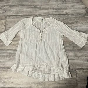 Mermaid x Anthropologie white top